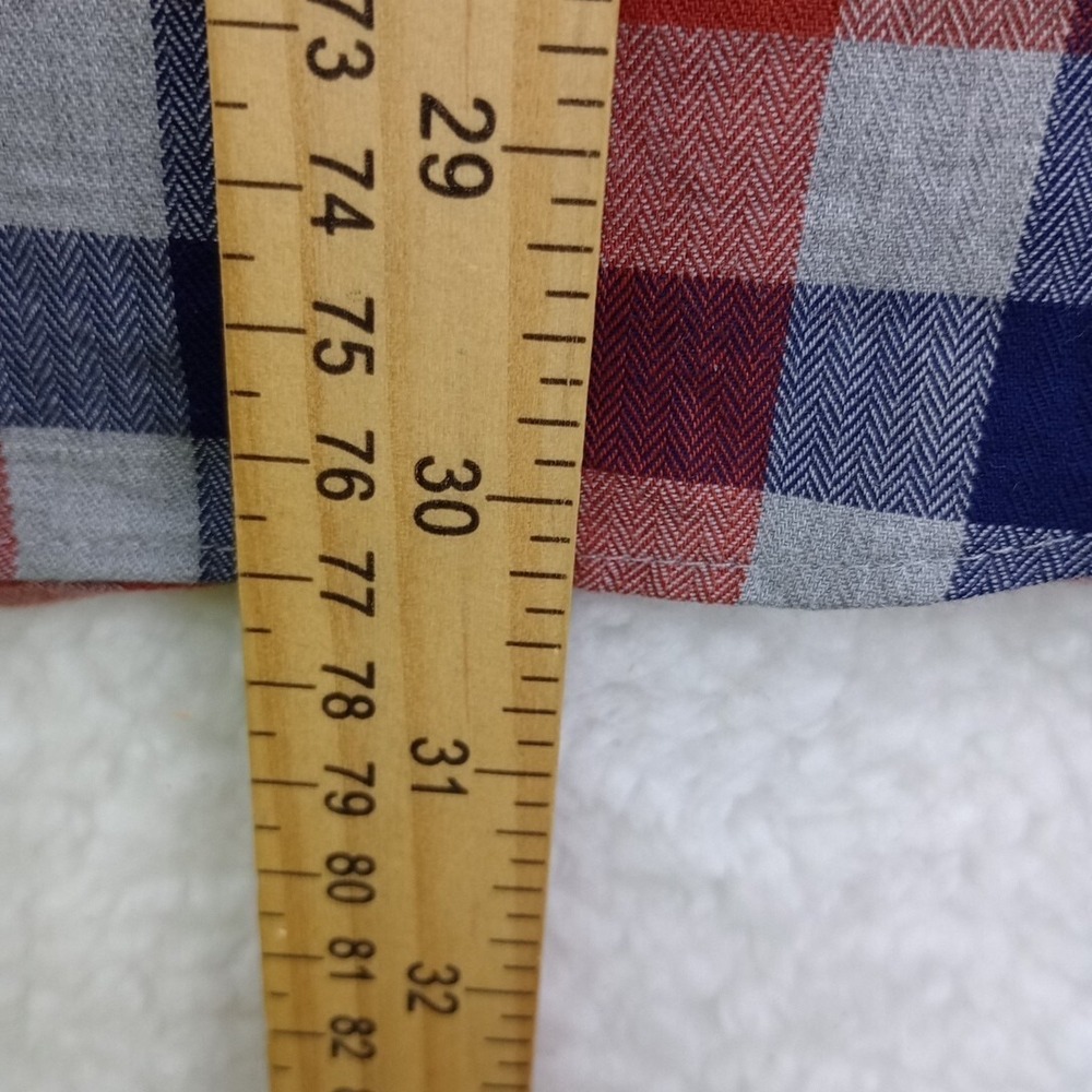 Bobby Jones Collection Mens Golf Button Down Size XL Red Grey Blue Plaid - Picture 5 of 9